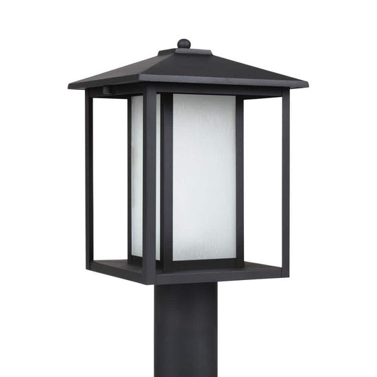 Hunnington 1-Light Outdoor Black Post Light