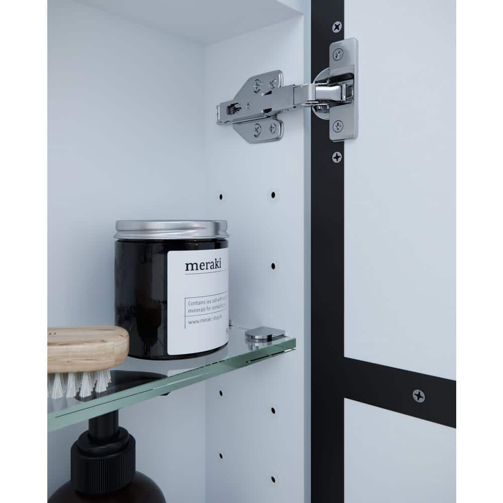 Glass Warehouse Aria 30 in. x 34 in. x 5 in. in. Arched Recessed Medicine Cabinet in Black with Mirror