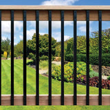 NUVO IRON 1/2 in. x 1 in. x 38 in. Black Galvanized Steel Rectangle Fence Rail Balusters (10-Pack)