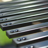 NUVO IRON 1/2 in. x 1 in. x 38 in. Black Galvanized Steel Rectangle Fence Rail Balusters (10-Pack)