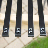 NUVO IRON 1/2 in. x 1 in. x 38 in. Black Galvanized Steel Rectangle Fence Rail Balusters (10-Pack)