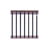 NUVO IRON 1/2 in. x 1 in. x 38 in. Black Galvanized Steel Rectangle Fence Rail Balusters (10-Pack)