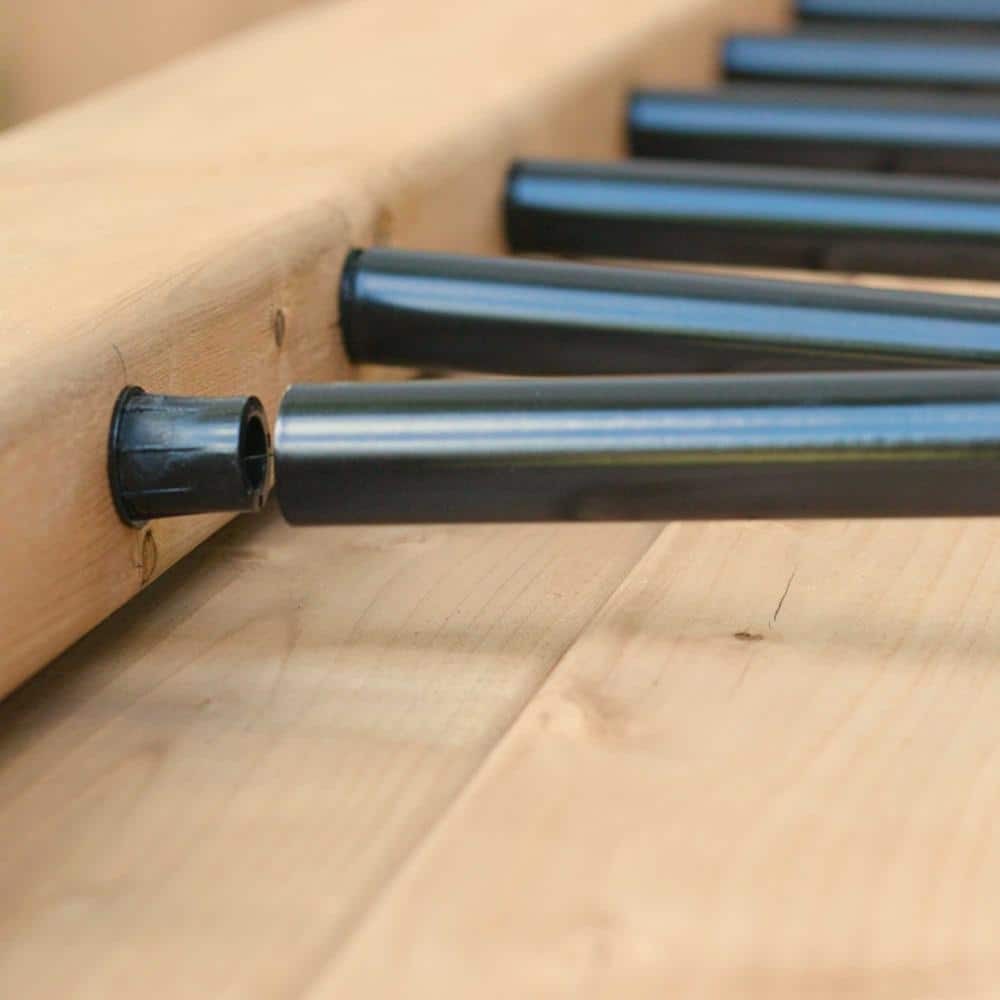 NUVO IRON 36 in. x 3/4 in. Galvanized Round Balusters with Plastic End Caps (10-Pack)