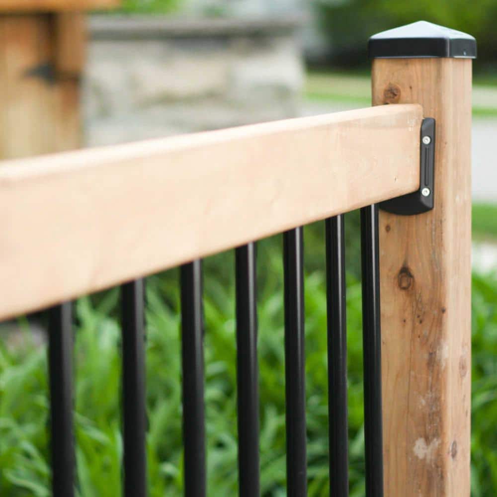 NUVO IRON 36 in. x 3/4 in. Galvanized Round Balusters with Plastic End Caps (10-Pack)
