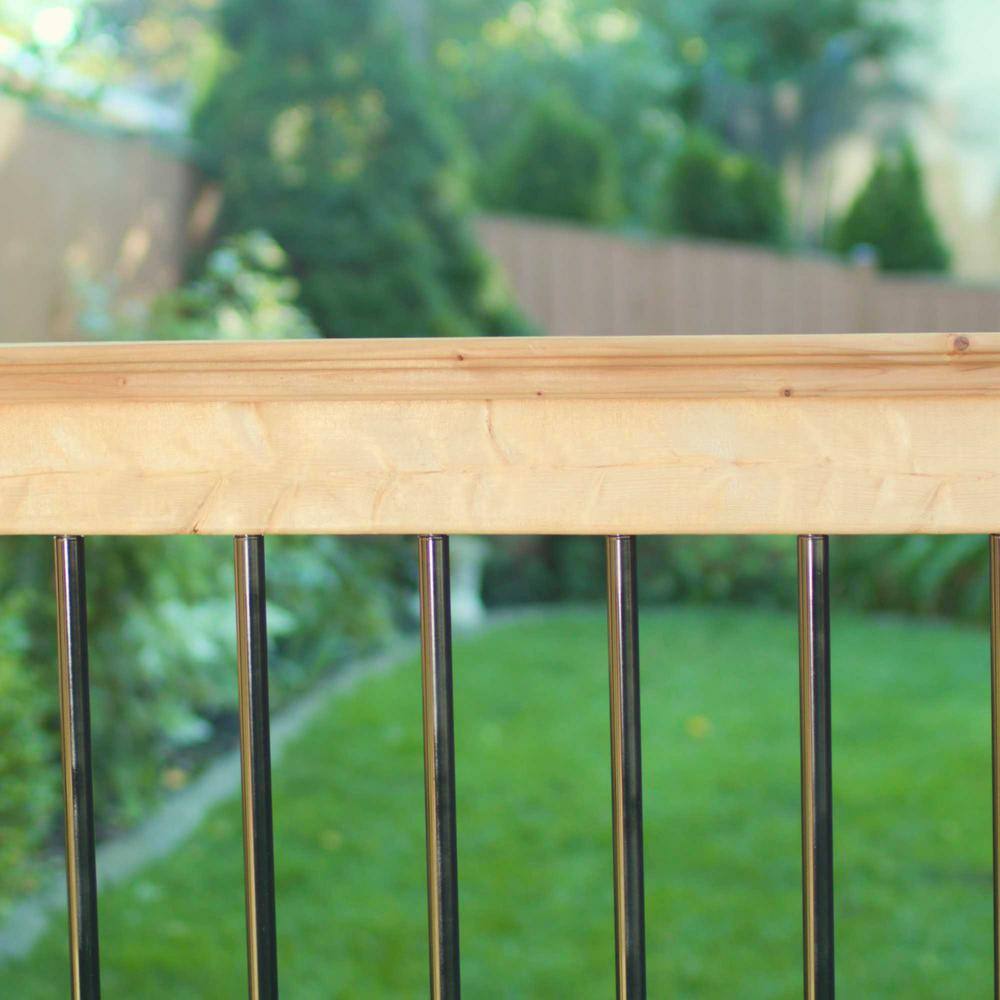 NUVO IRON 36 in. x 3/4 in. Galvanized Round Balusters with Plastic End Caps (10-Pack)