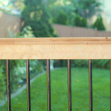 NUVO IRON 36 in. x 3/4 in. Galvanized Round Balusters with Plastic End Caps (10-Pack)