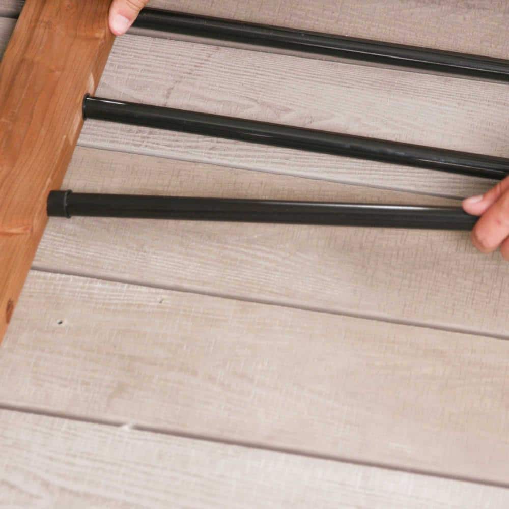 NUVO IRON 36 in. x 3/4 in. Galvanized Round Balusters with Plastic End Caps (10-Pack)