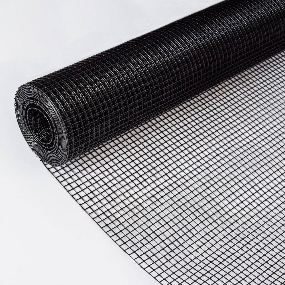 GOGEXX 1/4 in. x 2 ft. x 50 ft. Black Vinyl Coated Hardware Cloth 21-Gauge Black Welded Wire Fence Garden and Plant Support