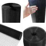 GOGEXX 1/4 in. x 2 ft. x 50 ft. Black Vinyl Coated Hardware Cloth 21-Gauge Black Welded Wire Fence Garden and Plant Support