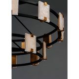 Maxim Lighting Radiant 20-Light Integrated LED Black/Gold Leaf Chandelier, 41.75 in