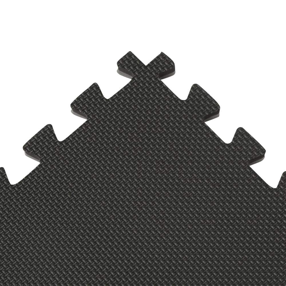 Norsk Black/Gray 24 in. x 24 in. EVA Foam Sport Multi-Purpose Reversible Interlocking Tile (12-Tile)