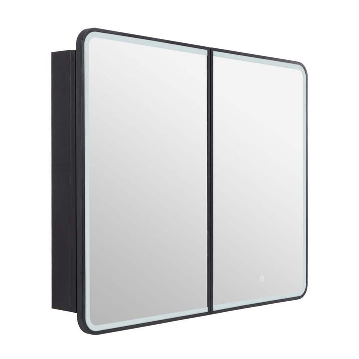 grossag 40 in. W x 32 in. H Rectangular LED Metal Medicine Cabinet with Mirror and Built-In Defogger