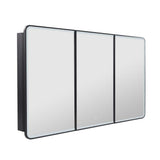 grossag 60 in. W x 36 in. H Rectangular LED Tri-View Medicine Cabinet with Mirror and Built-In Defogging, Easy Hang System