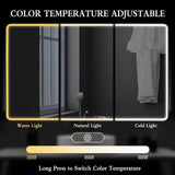 grossag 60 in. W x 36 in. H Rectangular LED Tri-View Medicine Cabinet with Mirror and Built-In Defogging, Easy Hang System