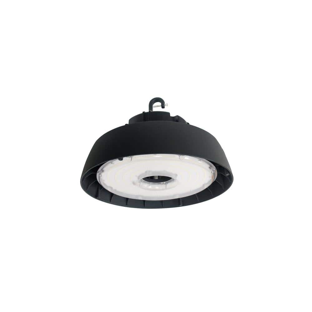 HALCO LIGHTING TECHNOLOGIES 600-Watt Equivalent 200-Watt Black Integrated LED Round High Bay UFO Light Fixture Cool White