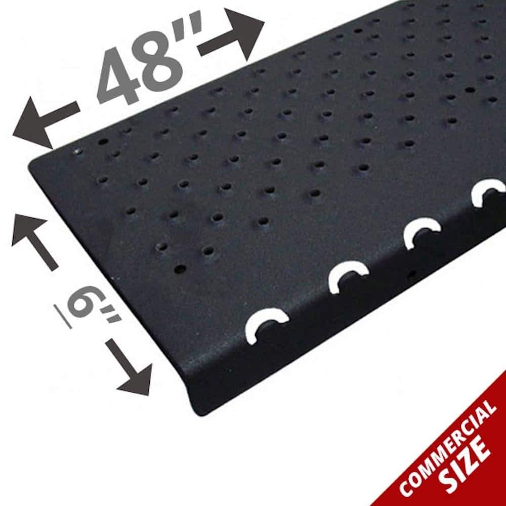 Handi Treads 6 in. x 48 in. x 1.25 in. Non-Slip Aluminum Nosing, Black