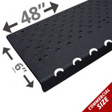 Handi Treads 6 in. x 48 in. x 1.25 in. Non-Slip Aluminum Nosing, Black