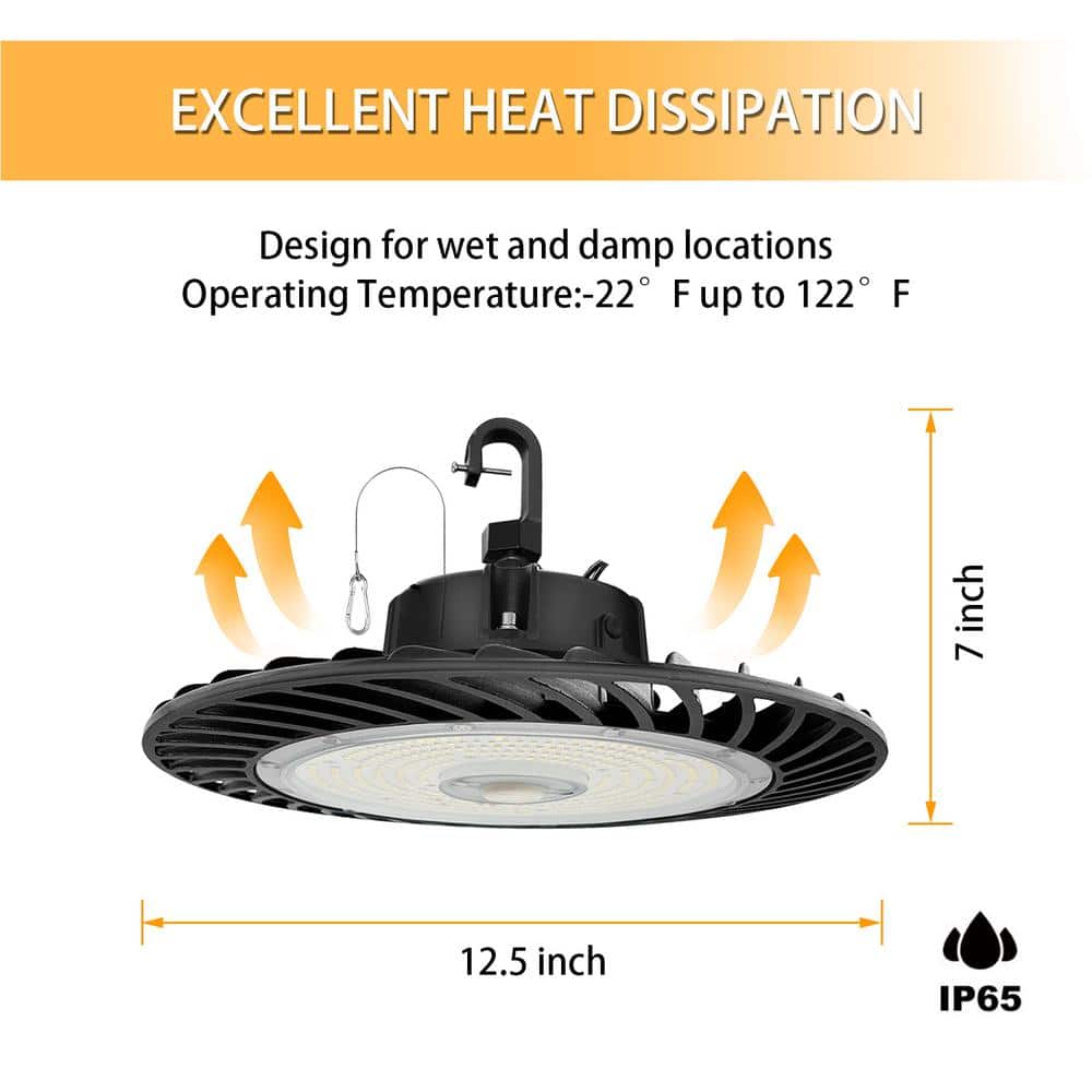 Cedar Hill 150-Watt Dimmable UFO High Bay Light with CCT