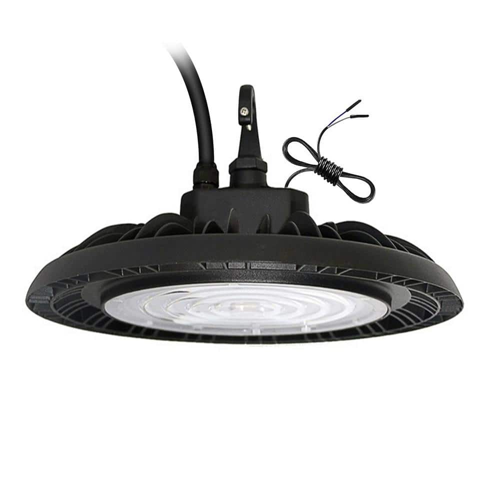 Cedar Hill 13 in. 450-Watt Equivalence Integrated LED Black UFO High Bay Light 21000 Lumens 5000K