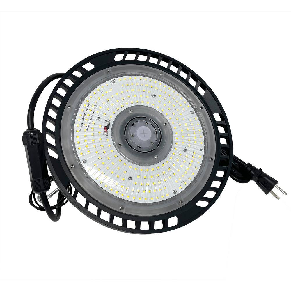 LEDone 1 ft. Round 150-Watt Equivalent Integrated LED Dimmable Aluminum Alloy Black High Bay Light, 3000K-5000K