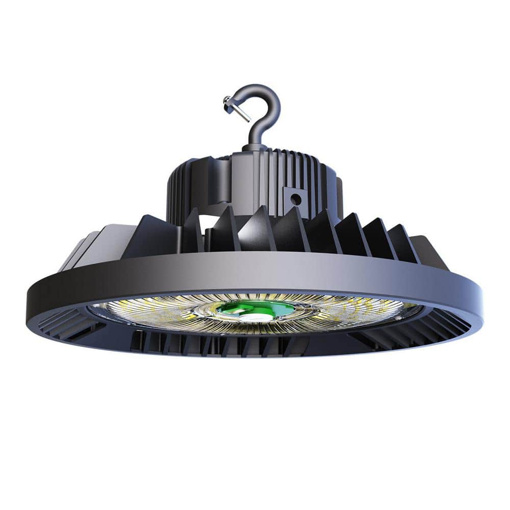 LEDone 1 ft. Round 150-Watt Equivalent Integrated LED Dimmable Aluminum Alloy Black High Bay Light, 3000K-5000K