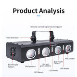 Party Lights DJ Disco Lights, 3D Effect Sound Sensing Laser Lights Flash Stage Lights Projector