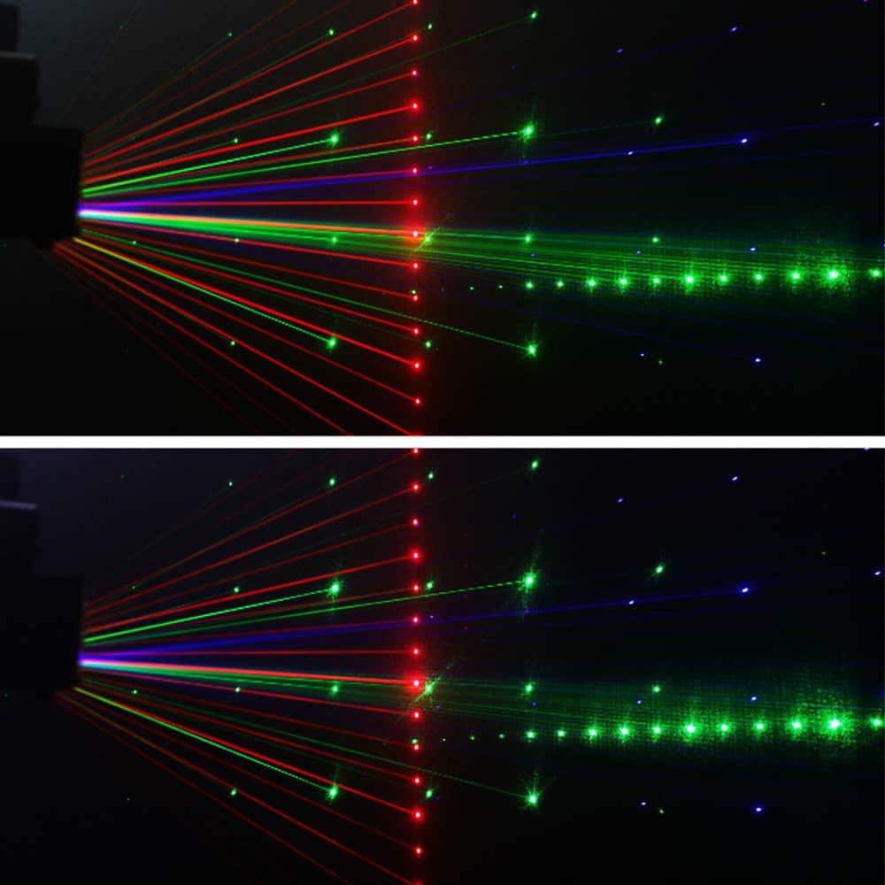 RGB LED Party Lights 9 Lens DJ Disco Ball Stage Lighting with Sound Activated and Remote Control