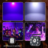 5 in 1 Stage Light Disco, Eyeshot with Magic Ball, Led Par Pattern Strobe Light with UV Effect, Remote and DMX Control