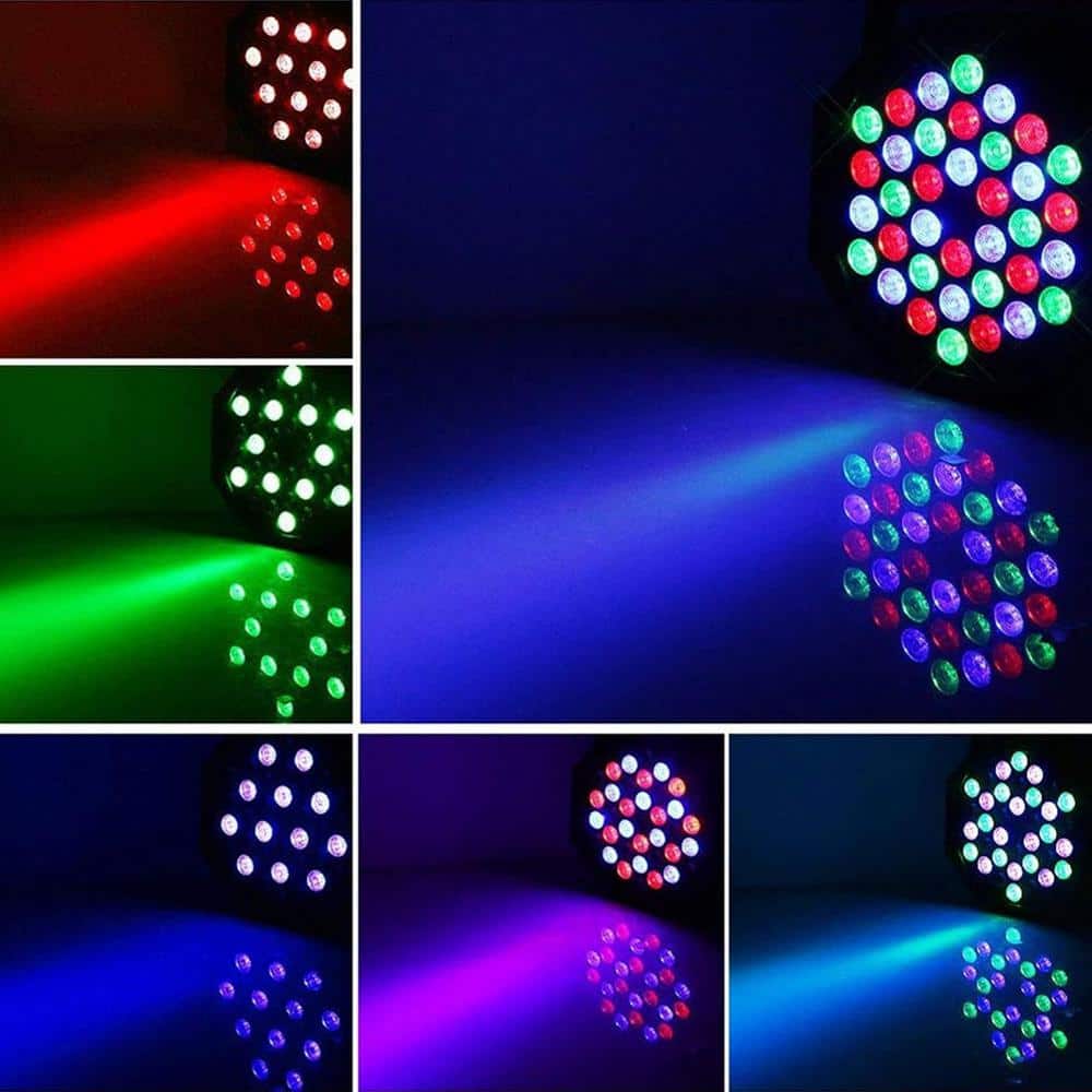 Unbranded RGB 36 LED Stage Lights DJ Par Lights, Sound Activated, Remote & DMX Controlled LED Uplights, 7 Modes Uplighting