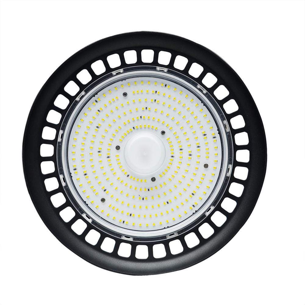 WYZM 11 in. 450-Watt Equivalent Integrated Black LED UFO High Bay Light 24000 Lumens 5000K Daylight Waterproof IP65 (3-Pack)
