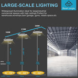 bulbeats 4Pack of 215W LED High Bay Light 32250LM High Bay LED Shop Lights AC100-277V Commercial Bay Lighting for Warehouse