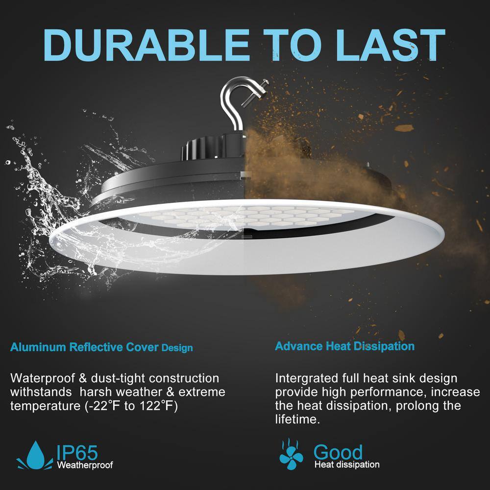 bulbeats 4Pack of 215W LED High Bay Light 32250LM High Bay LED Shop Lights AC100-277V Commercial Bay Lighting for Warehouse