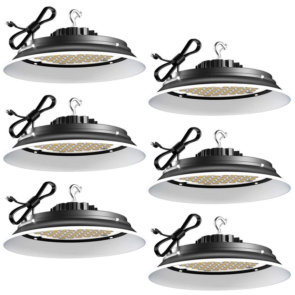 bulbeats 6Pack of 215W LED High Bay Light 32250LM High Bay LED Shop Lights AC100-277V Commercial Bay Lighting for Warehouse