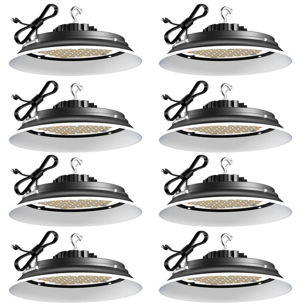 bulbeats 8Pack of 215W LED High Bay Light 32250LM High Bay LED Shop Lights AC100-277V Commercial Bay Lighting for Warehouse