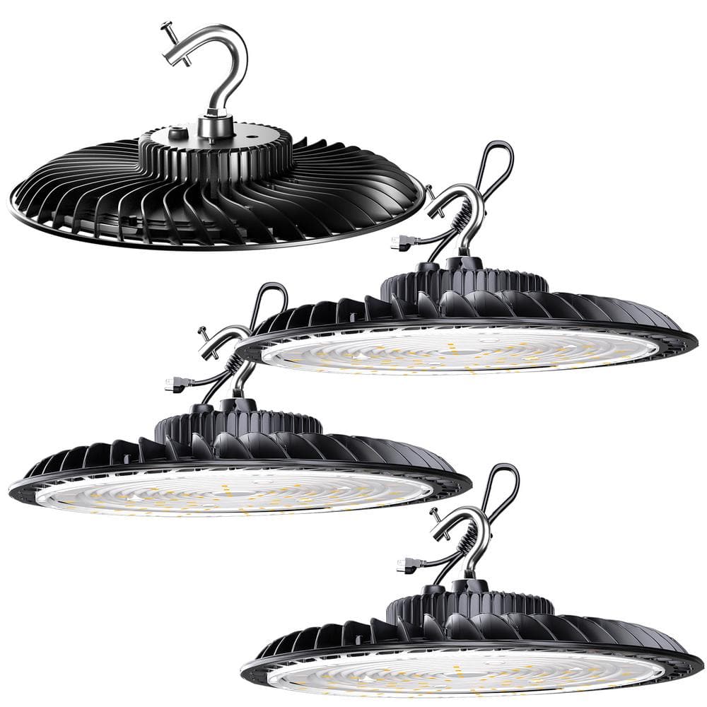 bulbeats 4Pack of 320-Watt LED High Bay Light 48000LM High Bay LED Shop Lights AC100-277V Commercial Bay Lighting for Warehouse