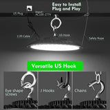 bulbeats 6Pack of 320-Watt LED High Bay Light 48000LM High Bay LED Shop Lights AC100-277V Commercial Bay Lighting for Warehouse