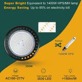 bulbeats 6Pack of LED High Bay Light 350W 52500LM High Bay LED Shop Lights AC100-277V UFO LED Lights for Garage