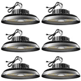 bulbeats 6Pack of LED High Bay Light 350W 52500LM High Bay LED Shop Lights AC100-277V UFO LED Lights for Garage