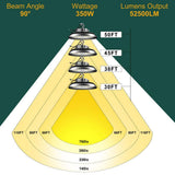 bulbeats 6Pack of LED High Bay Light 350W 52500LM High Bay LED Shop Lights AC100-277V UFO LED Lights for Garage