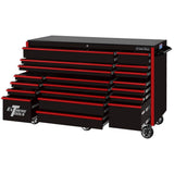 Extreme Tools RX Series 72 in. W x 25 in. D 19-Drawer Roller Cabinet Tool Chest in Black with Red Handles