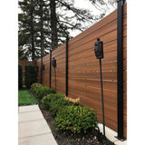 HOFT End Post Kit 73 in. x 3 in. x 3 in. Black Aluminum Deck Fence End Post and Hardware Kit A6