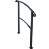 HOMEIBRO 37 in. Steel Handrail for Outdoor Steps