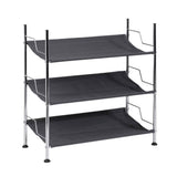 Honey-Can-Do 24.33 H 9-Pair Black Steel Shoe Rack