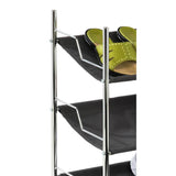 Honey-Can-Do 24.33 H 9-Pair Black Steel Shoe Rack