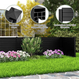 HONEY JOY Black Vinyl Privacy Fence Panel & Trash Enclosure