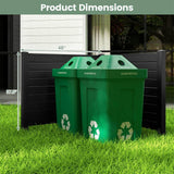 HONEY JOY Black Vinyl Privacy Fence Panel & Trash Enclosure