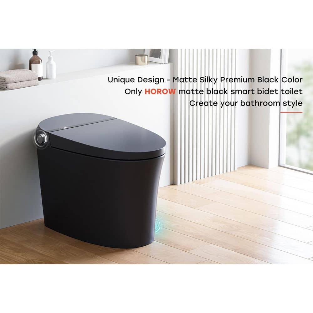 HOROW T36 Unique Black Smart Bidet Toilet with Auto Flush & LED Screen