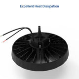 InfiBrite 13.8 in. 5000K Daylight 51,200 Lumens 320-Watt Integrated LED Dimmable Wet Rated Black High Bay Light 100-277 Volt