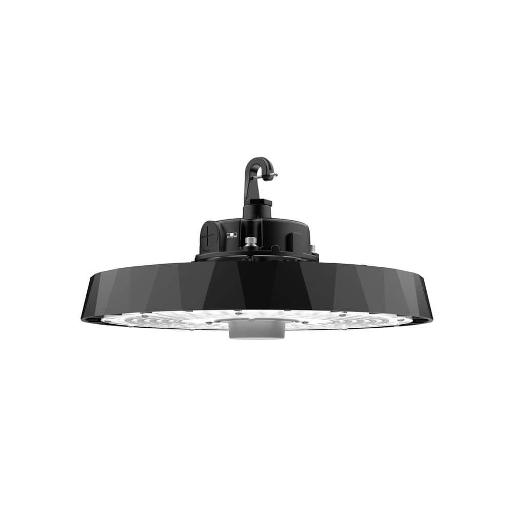 InfiBrite 12.8 in. 5000K Daylight 25,200/33600/40000 Lumens 150-240W Adjustable LED Dimmable Wet Rated Black High Bay 100-277V