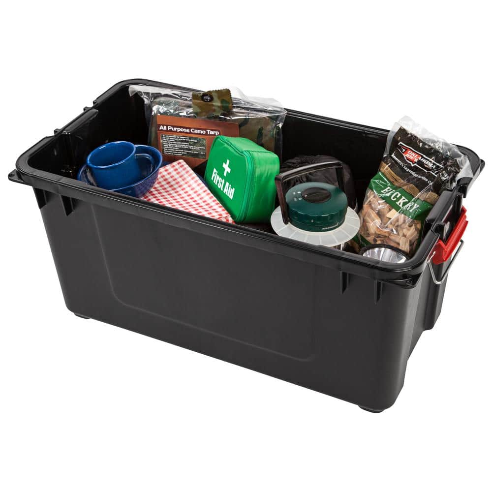 IRIS 82 Qt./21 Gal. Heavy-duty Stackable Storage Tote - Set of 4